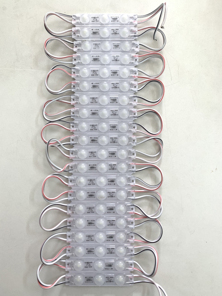 LED Module 3 mắt 6313 12V chống nước trang trí bảng hiệu ngoài trời, quảng cáo(trắng, vàng, xanh lá, xanh dương, đỏ)