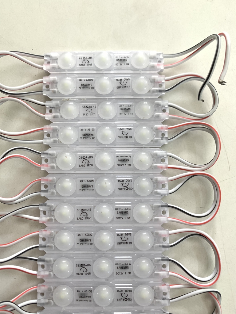 LED Module 3 mắt 6313 12V chống nước trang trí bảng hiệu ngoài trời, quảng cáo(trắng, vàng, xanh lá, xanh dương, đỏ)