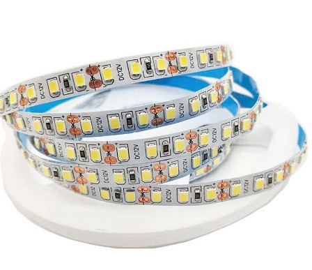 Dây led dán 12V 120 bóng/m 12W 15W, cuộn 5 mét, module led 2835 ánh sáng trắng, vàng ấm, trung tính siêu sáng có keo dính 2 mặt tiện dụng