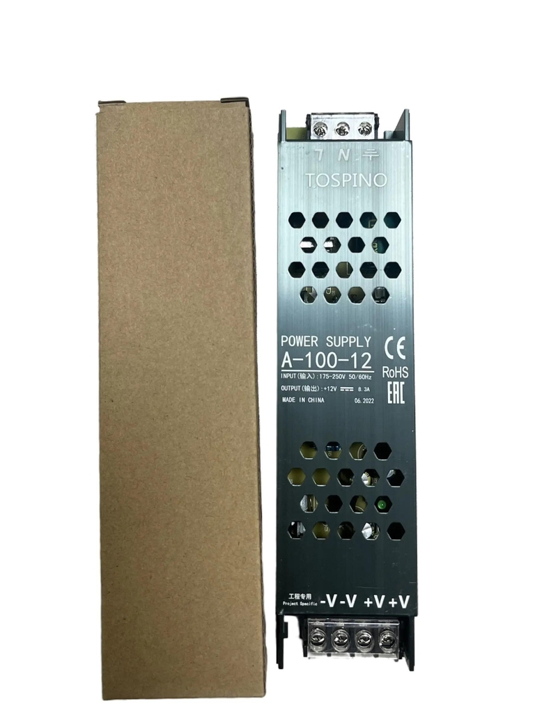 Nguồn công trình 12V 8.3A 100W trong nhà màu đen chất lượng cao, siêu bền