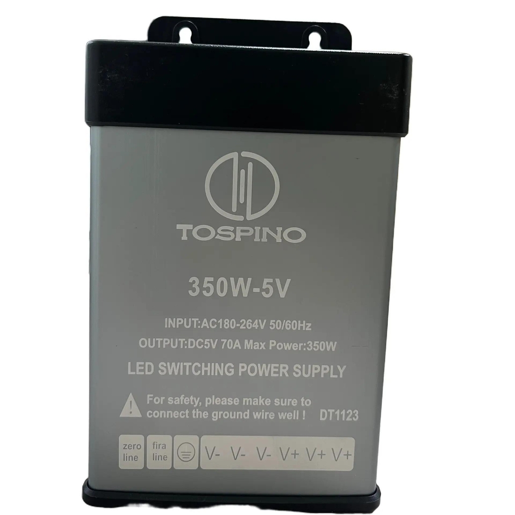 Nguồn LED DC 5V -70A ngoài trời vỏ nhôm, Nguồn 5V 350W (70A) ngoài trời vỏ nhôm