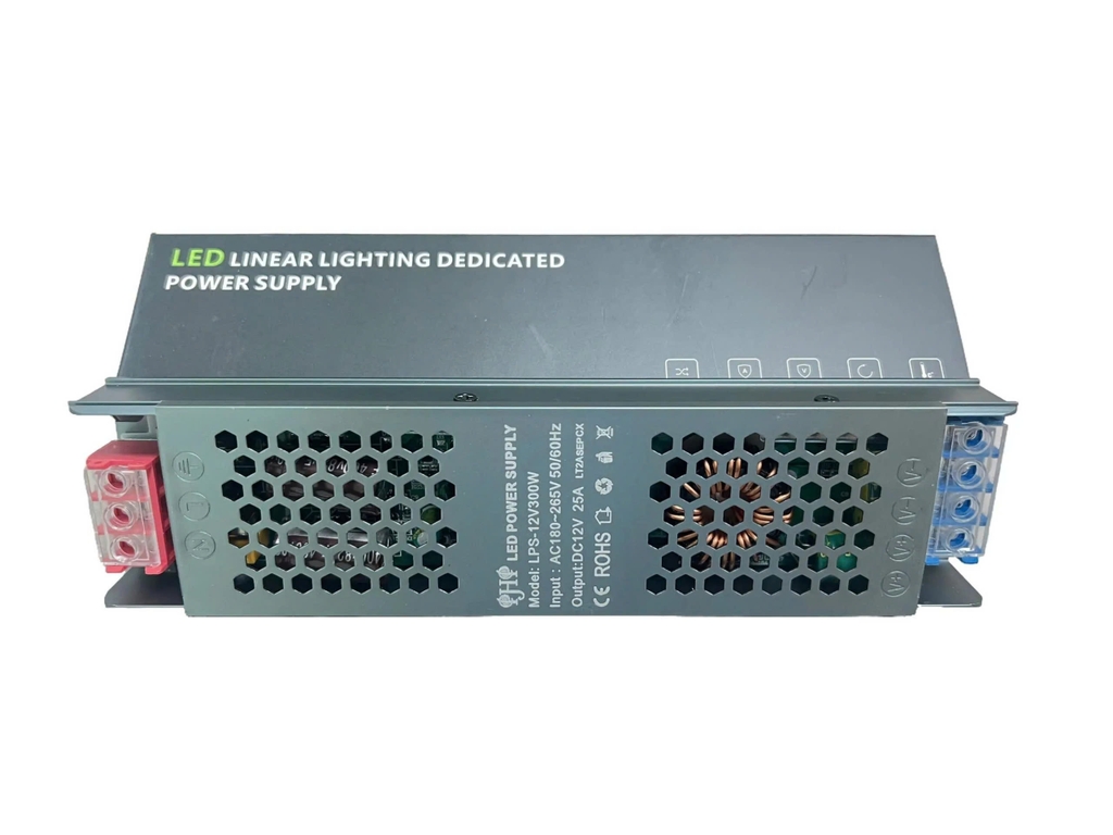 Nguồn mỏng, nguồn dẹp vỏ xám xanh 12V 25A 300W Chất lượng cao siêu bền