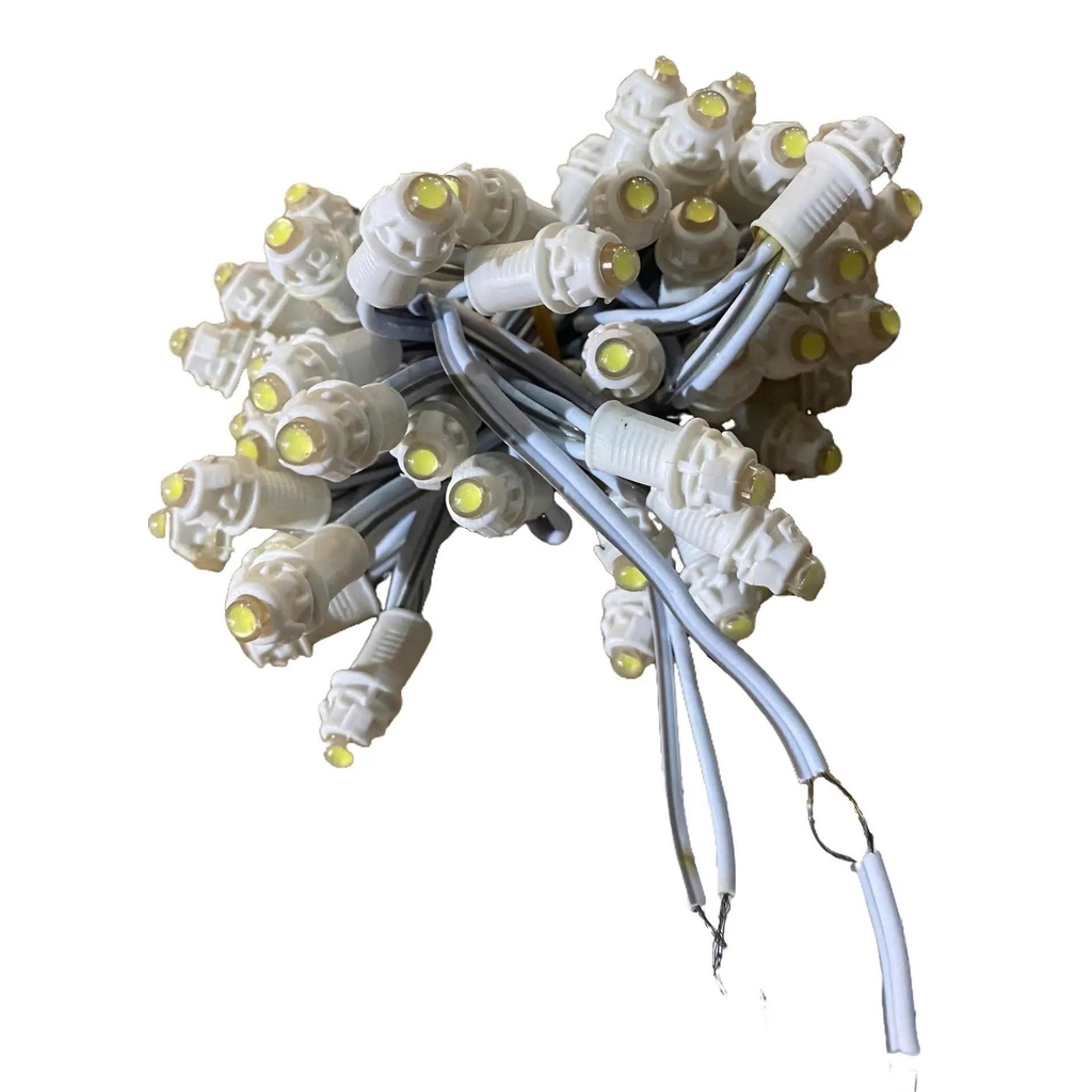 Led đúc F5 12V quấn cây ngoài trời, biển quảng cáo (trắng, vàng ấm, vàng đậm, xanh dương, xanh lá, hồng, đỏ)