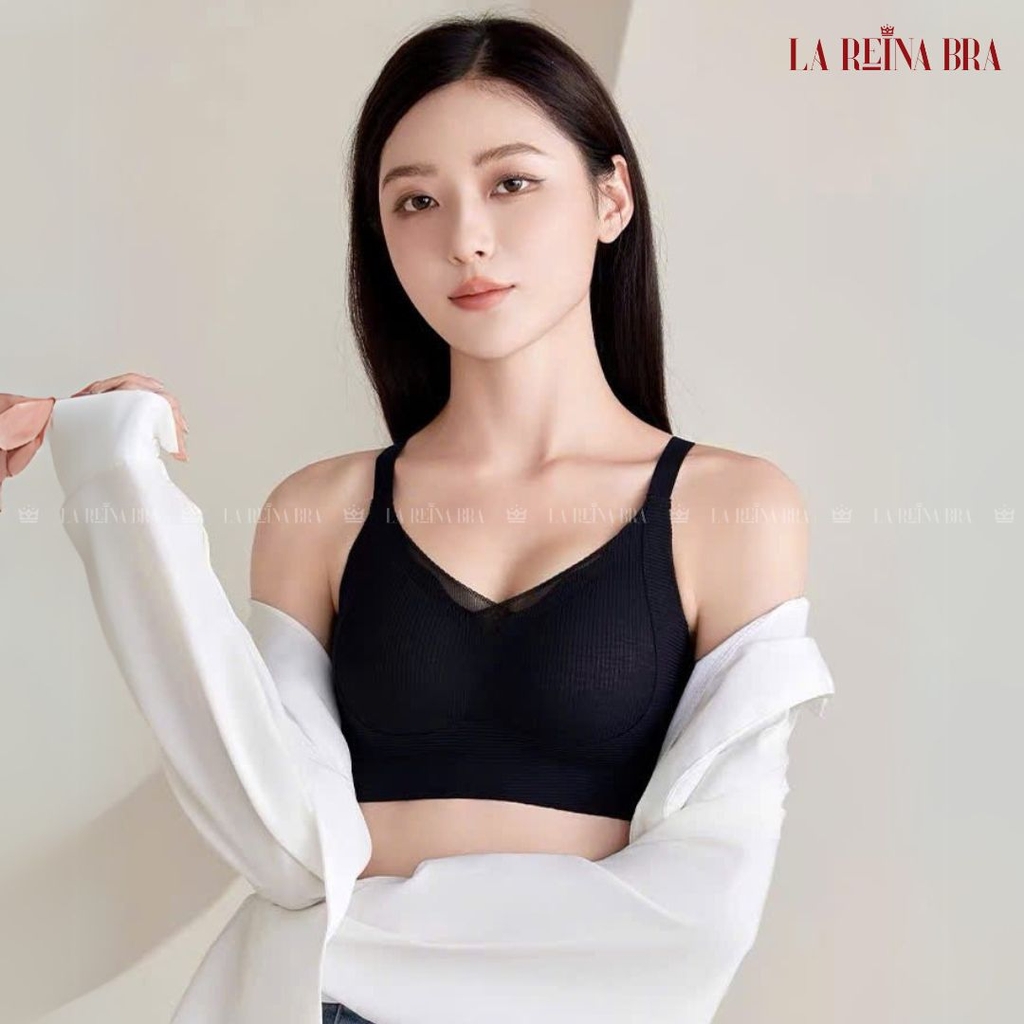 Áo Lót Nữ Gân Tăm Mỏng Nhẹ- Đệm Mỏng Định  Hình, Form Vừa Vặn Không Gọng, Mặc Cả Ngày Siêu Êm- LRAL135