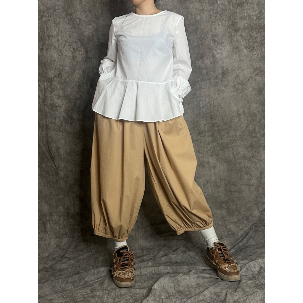 Balloon Pants - Bright Beige