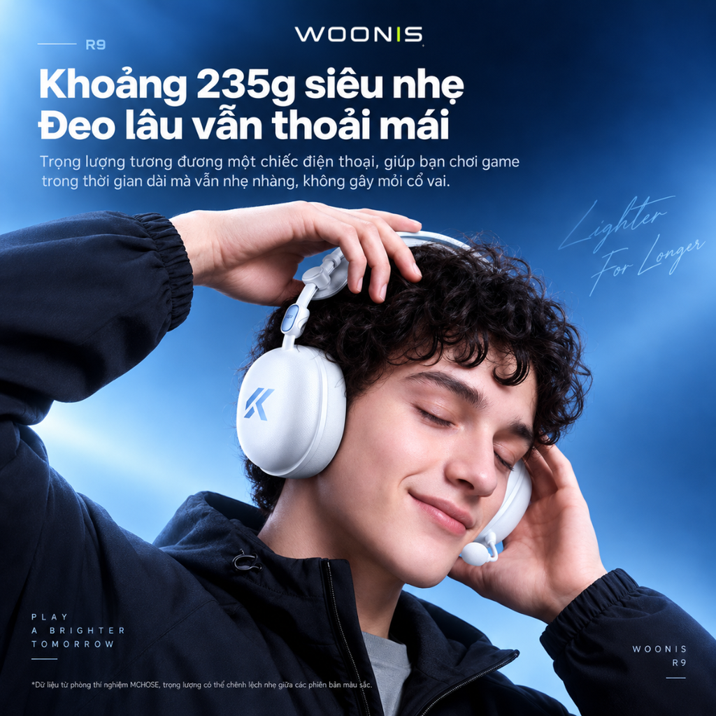 Tai Nghe Gaming MCHOSE R9 Không Dây THX Spatial Audio - Driver 53mm, Pin 150H