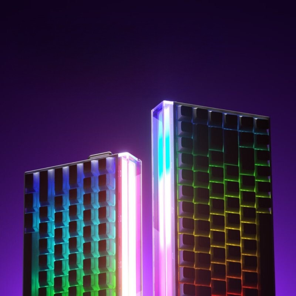 AULA HERO 84 với RGB nổi bật và hộp đèn neon phía trên
