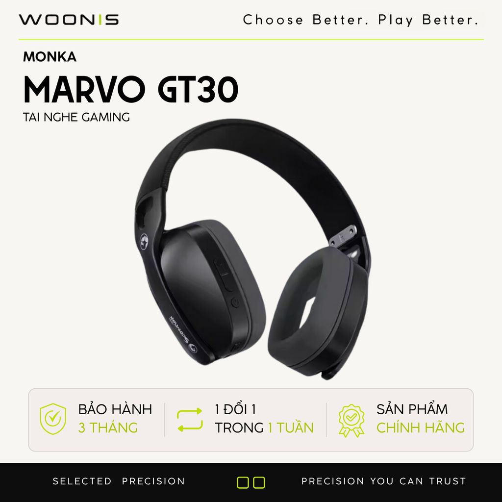 Monka Marvo Gt30 E-Sports Headphone Tri Mode Wireless