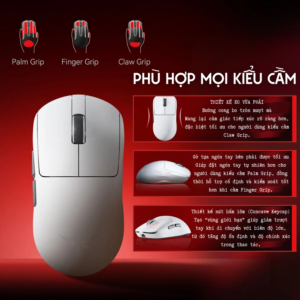 Ba kiểu cầm palm finger và claw trên VGN Dragonfly 3