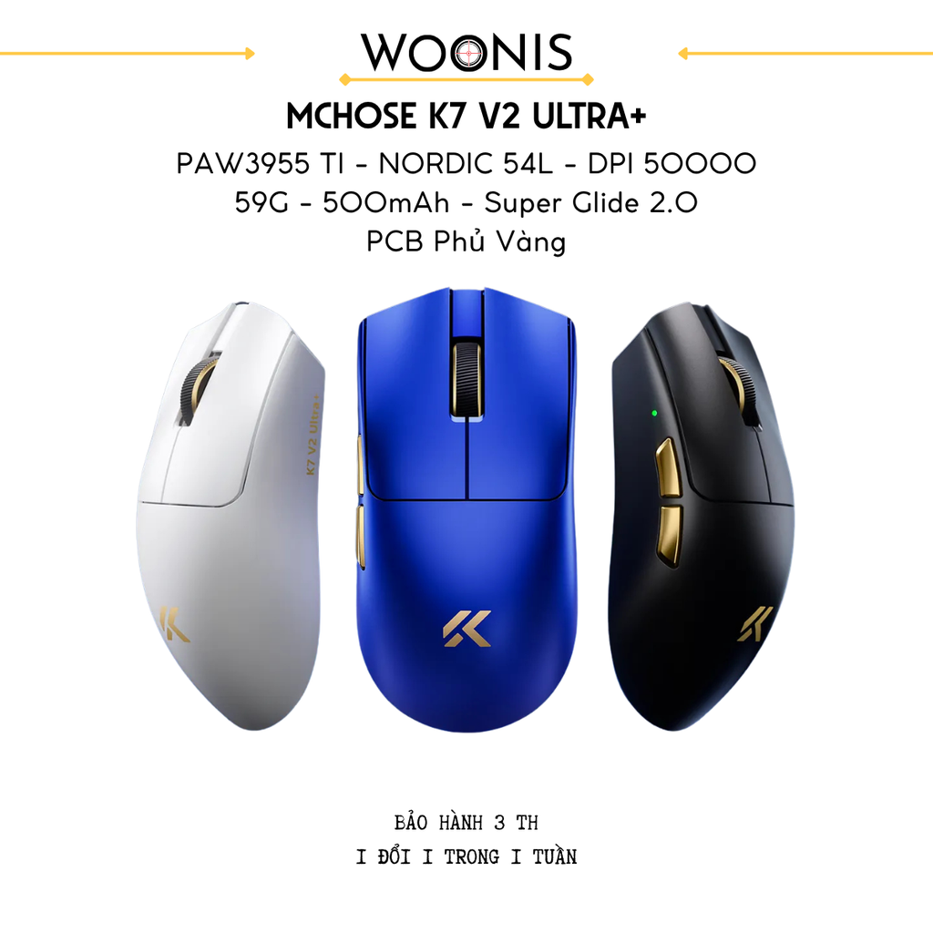 Bộ màu và thông số chính MCHOSE K7 V2 Ultra Plus