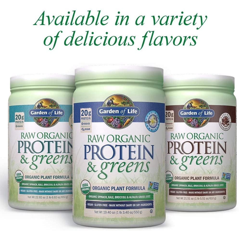 Protein Thô + Rau xanh Hữu Cơ Garden of Life Raw Organic Protein & Greens