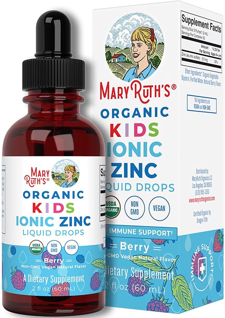 Dung Dịch Bổ Sung Kẽm Hữu Cơ Cho Trẻ 4-13 Tuổi MaryRuth's Organic Kids Liquid Ionic Zinc