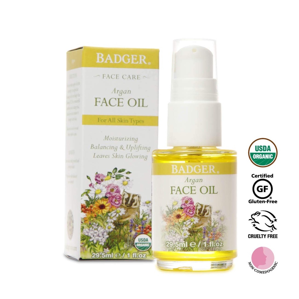 Dầu Dưỡng Argan Hữu Cơ Cho Mọi Loại Da Badger Argan Face Oil