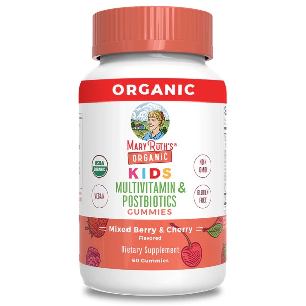 Kẹo MultiVitamin + Lợi Khuẩn 4y+ MaryRuth's Organic Kids Multivitamin + Postbiotic Gummies