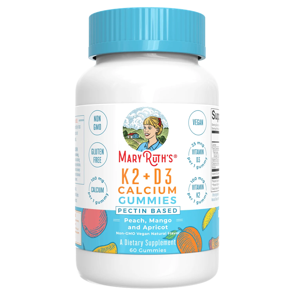 Kẹo Dẻo Bổ Sung Canxi, K2 + D3 MaryRuth’s K2 + D3 Calcium Gummies