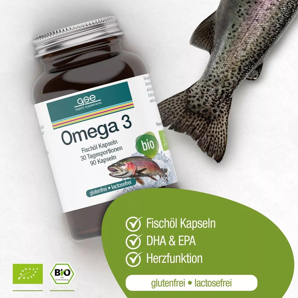 Viên Dầu Cá Omega 3 Hữu Cơ Từ Cá Hồi Vân GSE