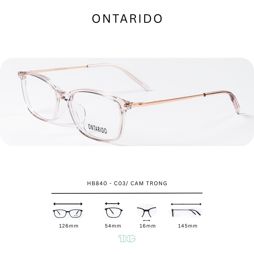 GỌNG KÍNH CẬN, HIỆU ONTARIDO, MÃ: HB840