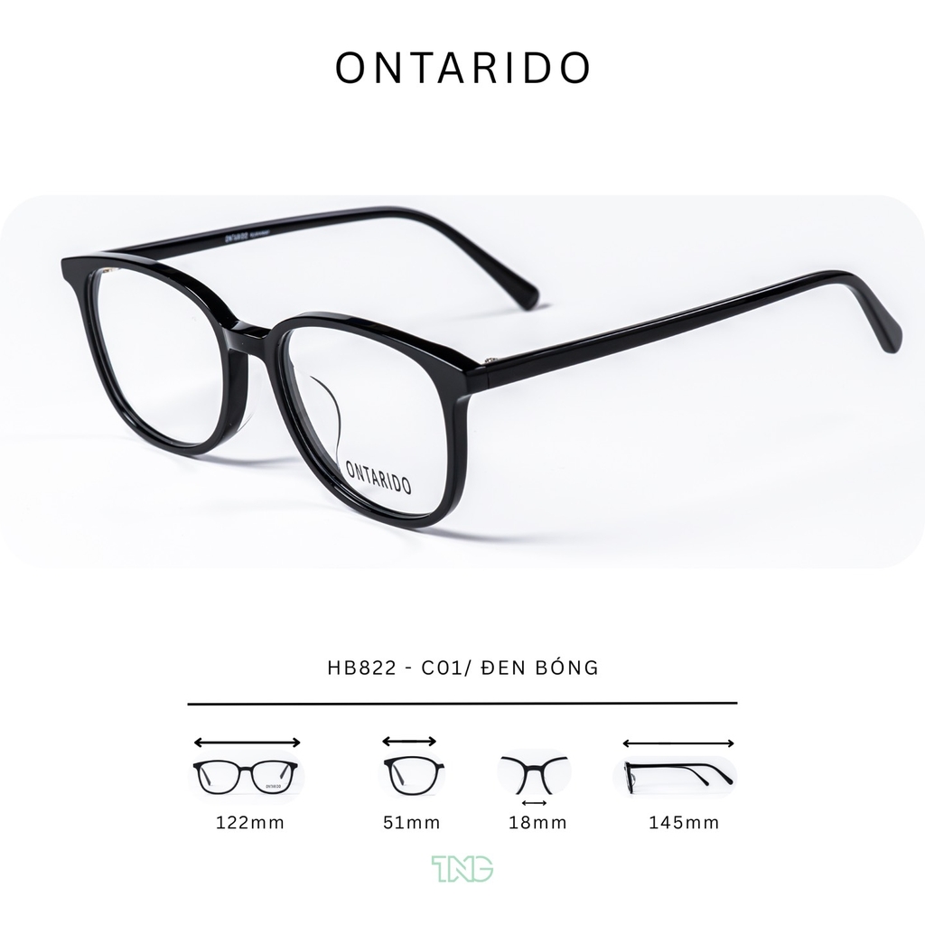 GỌNG KÍNH CẬN, HIỆU ONTARIDO, MÃ: HB822