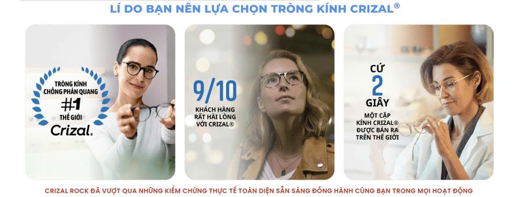 TRÒNG KÍNH CRIZAL ROCK, HIỆU SOHLA