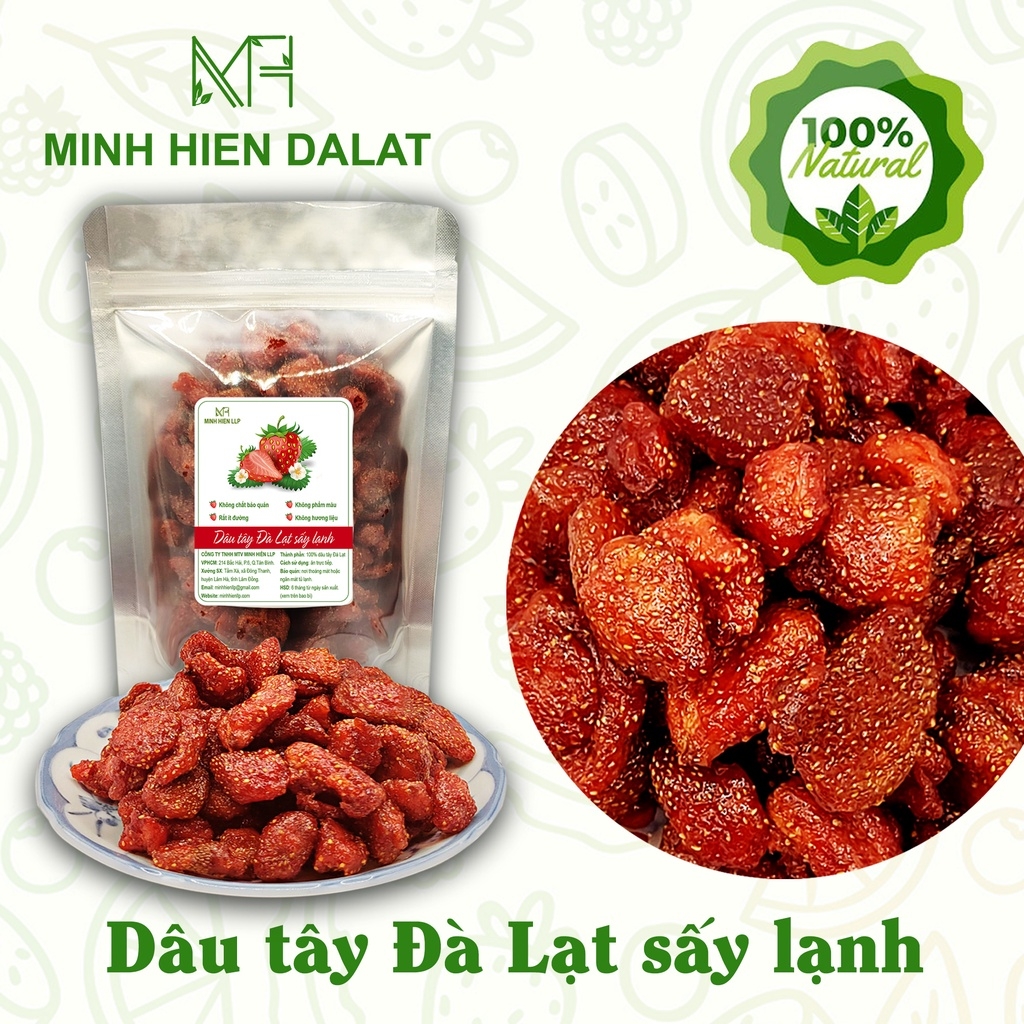 Dâu tây dẻo sấy lạnh (5% đường).