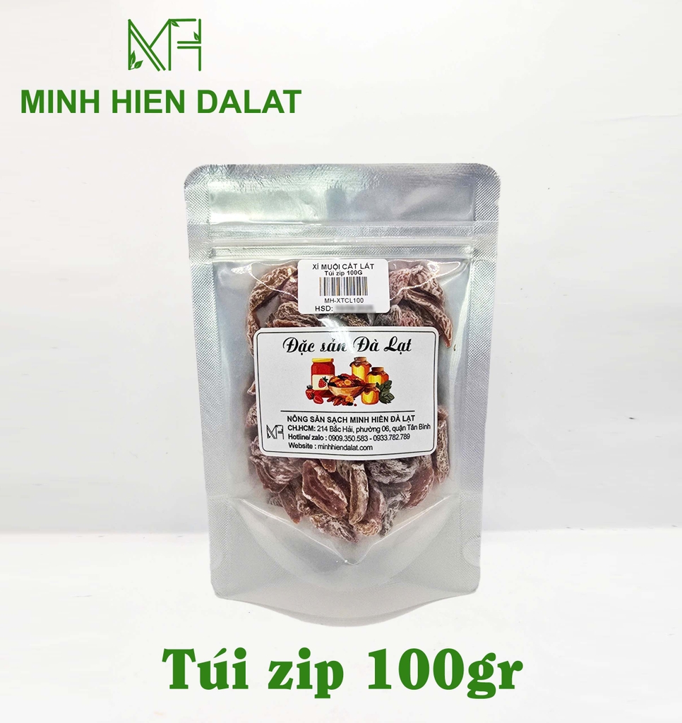 Xí muội không hạt cắt lát.