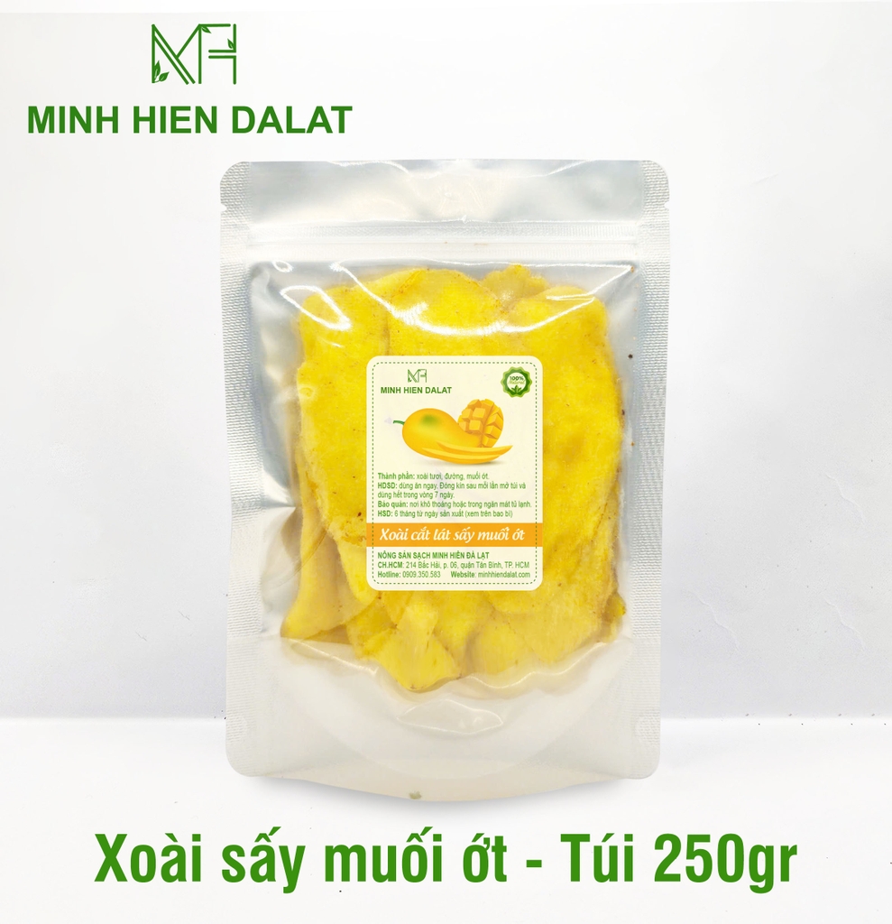 Xoài sấy muối ớt 5% đường