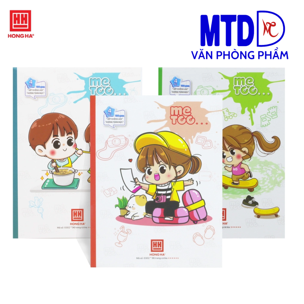 Vở  Hồng Hà - Class  4 ô ly, 96 trang