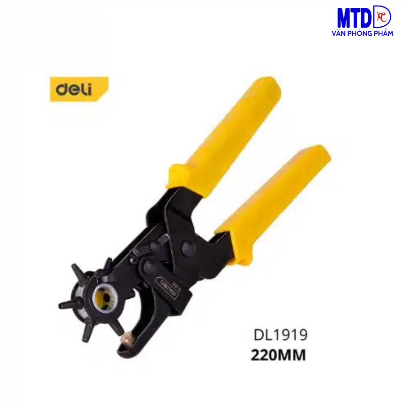Kiềm bấm lỗ  9 inch đa năng 6 kiểu lỗ chất lượng cao Deli 1919