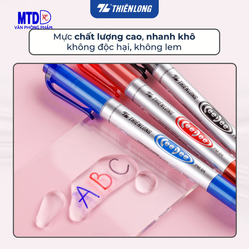 Bút lông dầu/Permanent Marker thiên Long PM-04 Cee - Cee có giắt cài