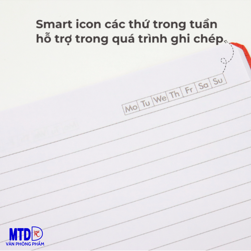 Sổ da A5 Hồng Hà - 4666 , 200 trang, ĐL: 70g/m2. độ trắng :95%ISO, thanh lịch phù hợp cho nhân viên văn phòng