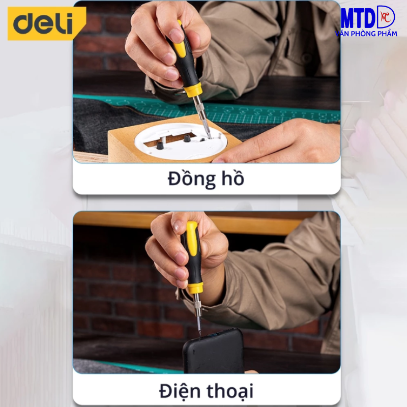 Bộ Tua Vít Đầu Nhỏ Sửa Chữa Đa Chức Năng Deli 1033D– 30 Đầu Vít Cao Cấp Chất Liệu Siêu Bền, Thiết Kế Gọn Nhẹ (HÀNG CHÍNH HÃNG)