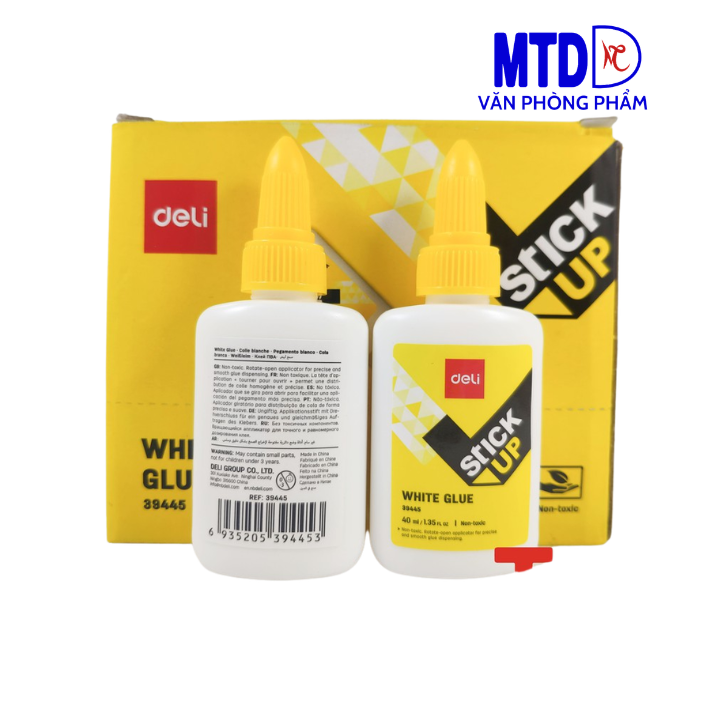 Keo sữa dán giấy , gỗ, gốm, vải, len .... 40ml , thương hiệu  Deli , mã 39445
