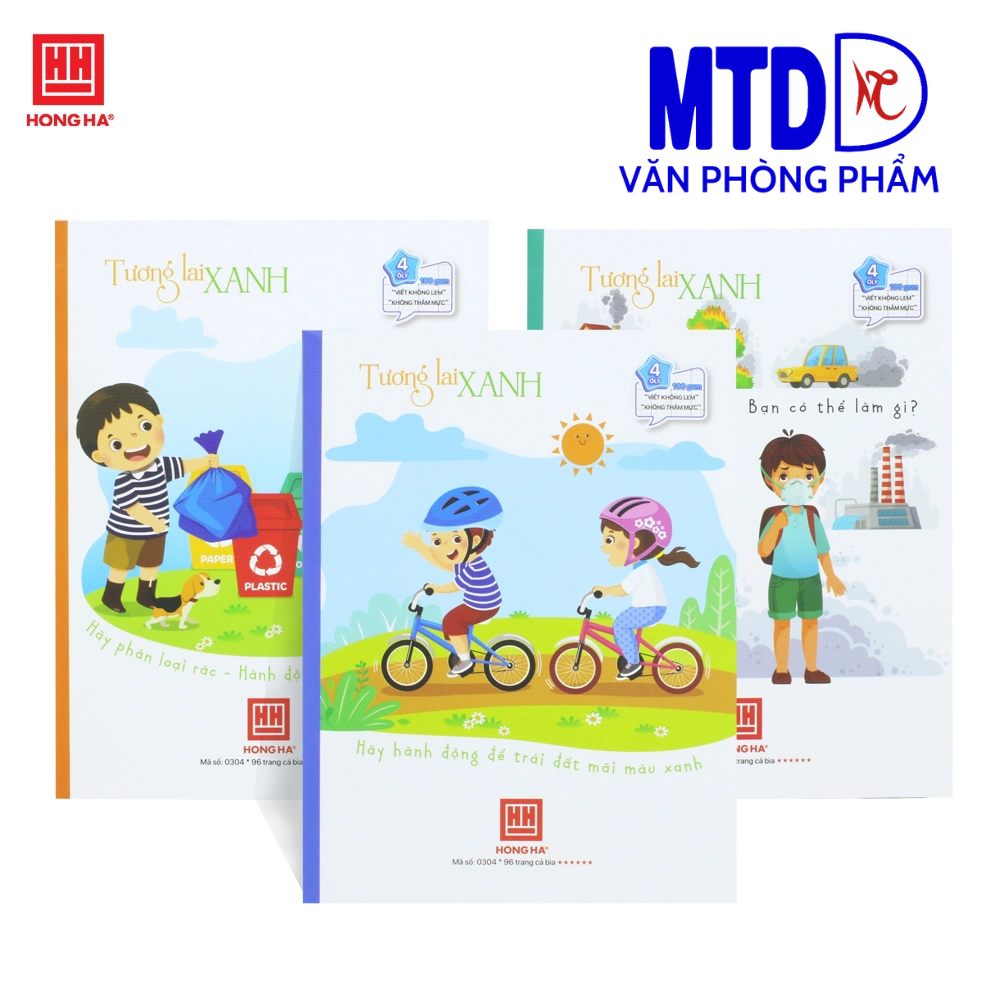 Vở  Hồng Hà - Class  4 ô ly, 96 trang
