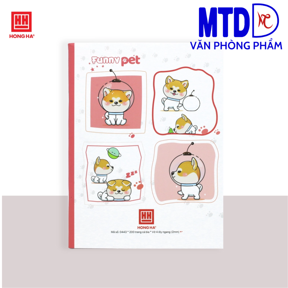 0443-Vở Class Funny Pet, 4 ô ly ngang, 200 trang
