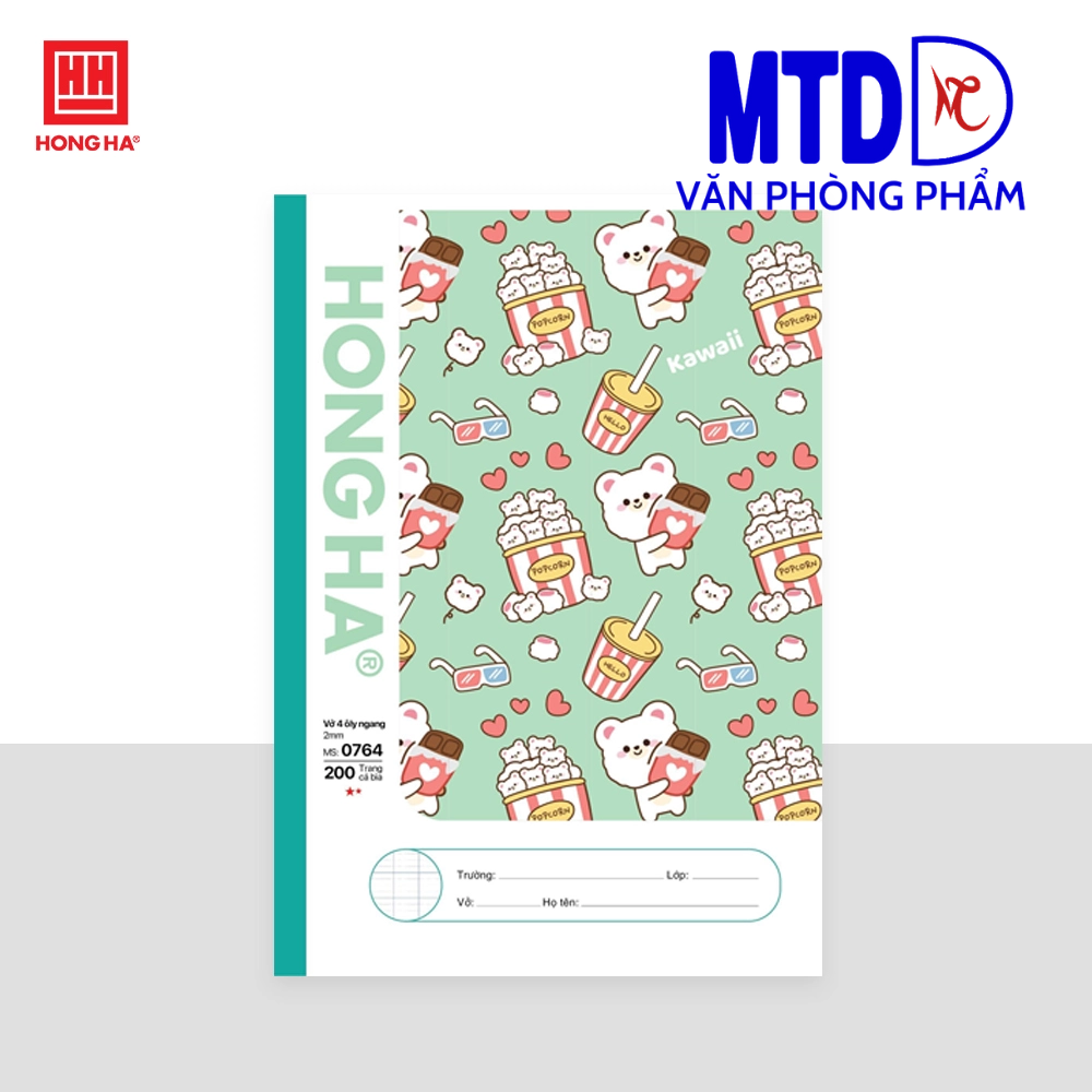 0764-Vở South Star Kawaii, 4 ly ngang, 200 trang