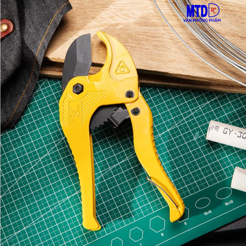 Kìm Kéo Cắt Ống Nhựa Deli Cao Cấp -HÀNG CHÍNH HÃNG- Lưỡi Thép Hợp Kim, Sắc Bén, Siêu Bền - DL350042
