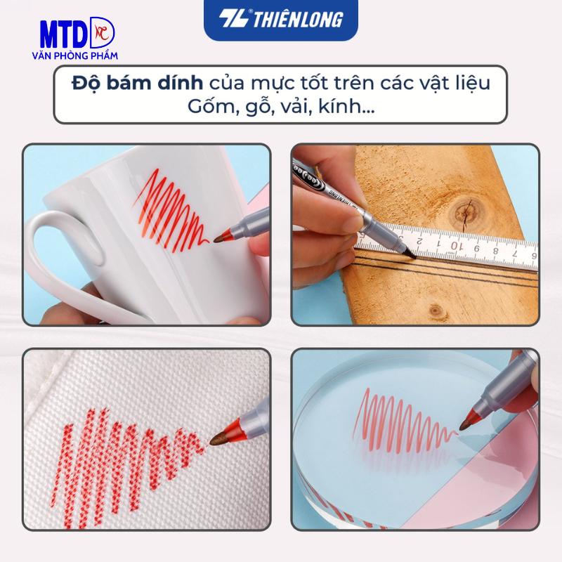 Bút lông dầu/Permanent Marker thiên Long PM-04 Cee - Cee có giắt cài