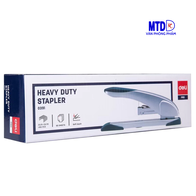 Dập ghim trung Deli 0391 -HÀNG CHÍNH HÃNG-  có thể dập ghim tối đa lên đến 60 tờ