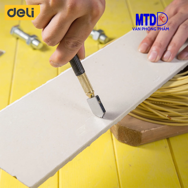 Dao Cắt Kính Thủy Tinh Deli 180mm Chất Lượng Cao - Lưỡi Dao Sắc Bén, Đường Cắt Gọn Đẹp, Thiết Kế Nhỏ Gọn - DL2701
