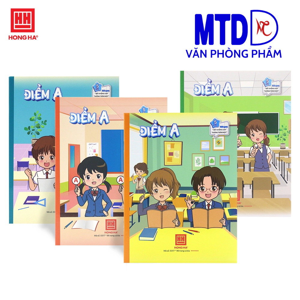 Vở Hồng Hà  Class  5 ô ly, 96 trang