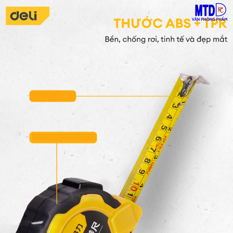 Thước cuộn thép  chất lượng cao 5mx25mm/7.5mx25mm EDL3797Y/3798Y Deli