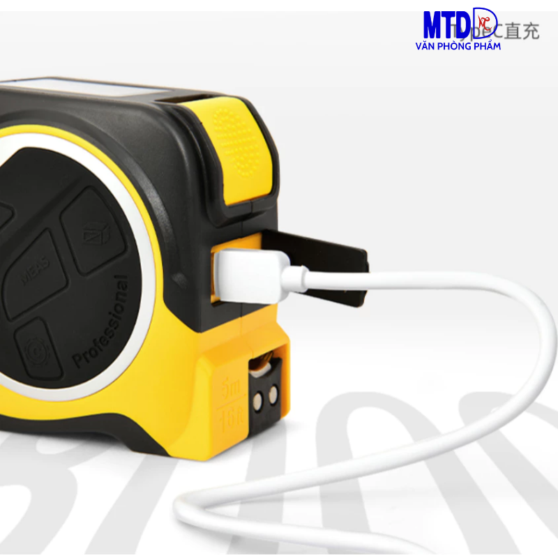 Thước Đo Khoảng Cách Laser Kết Hợp Thước Dây Thép Deli - Đo Laser 30m, Đo Thủ Công 5m - Màn Hình LED Hiển Thị Chính Xác-DL4172