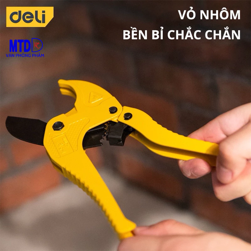 Kìm Kéo Cắt Ống Nhựa Deli Cao Cấp -HÀNG CHÍNH HÃNG- Lưỡi Thép Hợp Kim, Sắc Bén, Siêu Bền - DL350042