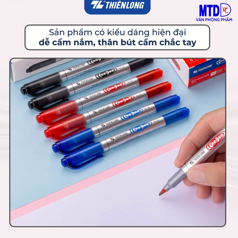 Bút lông dầu/Permanent Marker thiên Long PM-04 Cee - Cee có giắt cài