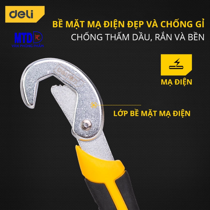 Bộ 2 chiếc cờ Lê Đa Năng Đường Kính 9-32mm - Thiết Kế Dạng Răng - Dùng Được Nhiều Mục Đích - DL932-2 Deli Chính Hãng