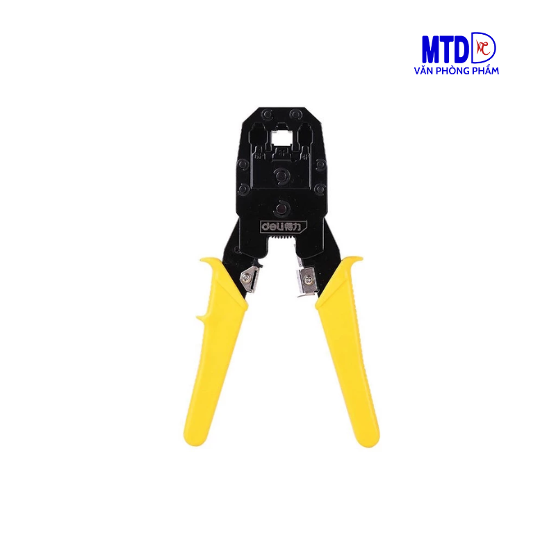 Kìm Bấm Dây Mạng 4/6/8P Deli Cao Cấp Chính Hãng - Thép không gỉ - Sử Dụng Đa Năng, Tiện Dụng - EDL2468