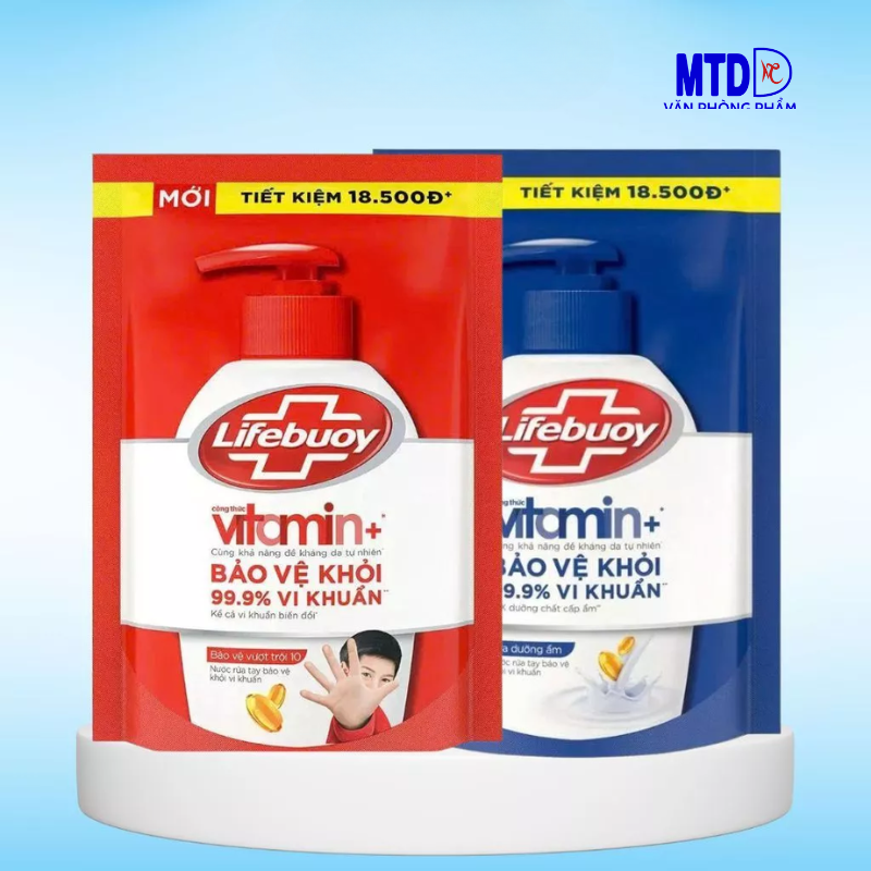 Nước rửa tay Lifebuoy chai (450g), túi (400g), công thức vitamin +,  bảo vệ khỏi 99,% vi khuẩn -HÀNG CHÍNH HÃNG
