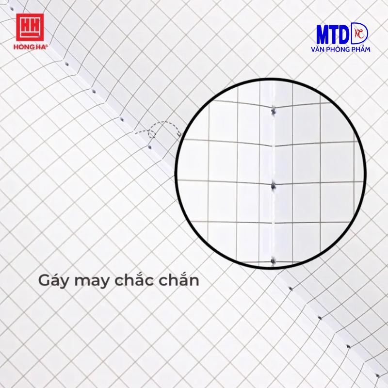 Sổ bìa bồi caro A4 200 trang Hồng Hà Subject - 4617, phù hợp cho  giáo viên , nhân viên văn phòng