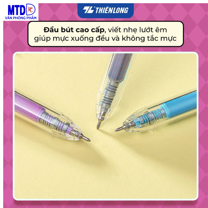 Bút gel Minimalist Thiên Long Gel-072/PLUS ( màu ngẫu ngẫu nhiên), thiết kế tinh tế, hiện đại