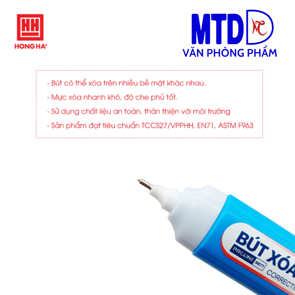 6677-Bút xoá Hồng Hà CV-01